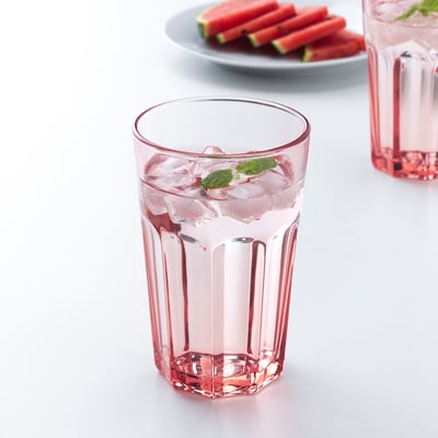 POKAL Gelas, merah jambu, 35 cl