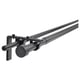 RÄCKA / HUGAD Kombinasi rod langsir berganda, hitam, 210-385 cm