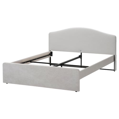 RAMNEFJÄLL Rangka katil upholsteri, berpelapik kain, 150x200 cm