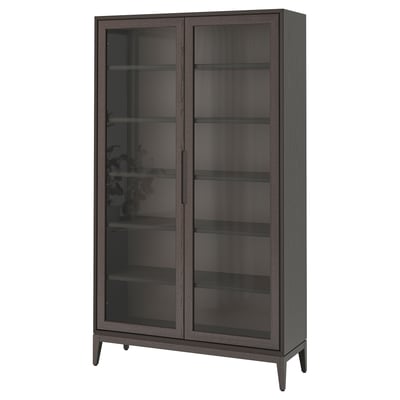 REGISSÖR Kabinet pintu kaca, coklat, 118x203 cm