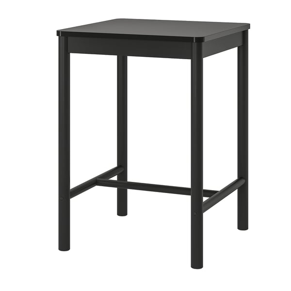 RÖNNINGE Meja bar, hitam, 75x75 cm