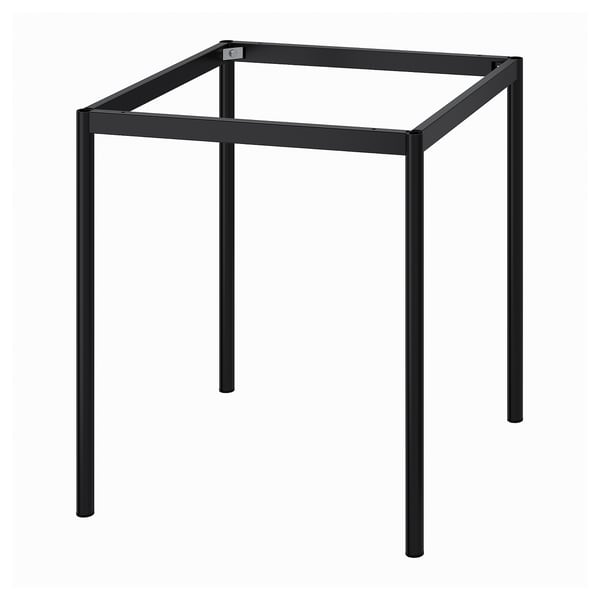 SANDSBERG Rangka bawah untuk permukaan meja, hitam, 67x67x73 cm