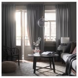 SANDSVINGEL Langsir, 1 pasang, kelabu/dengan pita tendas, 135x250 cm