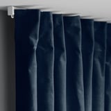 SANELA Langsir, 1 pasang, biru gelap/dengan pita tendas, 140x250 cm