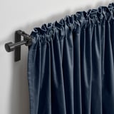 SANELA Langsir, 1 pasang, biru gelap/dengan pita tendas, 140x250 cm