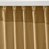 SANELA Langsir, 1 pasang, kuning air-kuning/dengan pita tendas, 140x250 cm