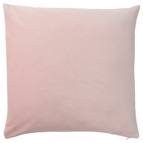 SANELA Sarung kusyen, merah jambu pucat, 50x50 cm