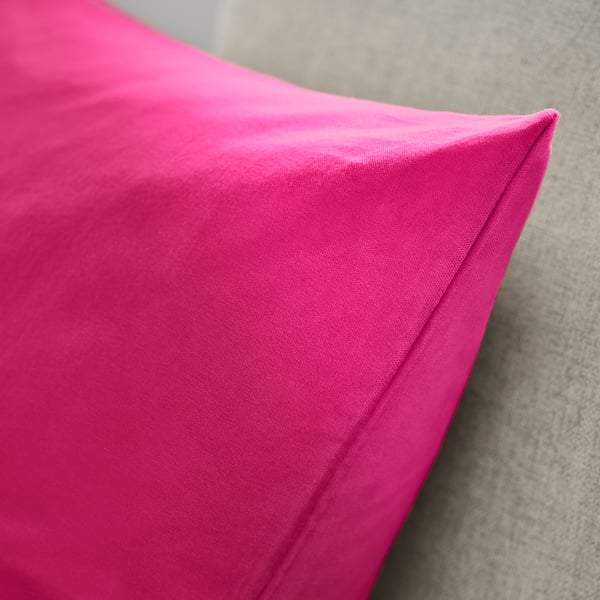 SANELA Sarung kusyen, Merah jambu terang, 50x50 cm