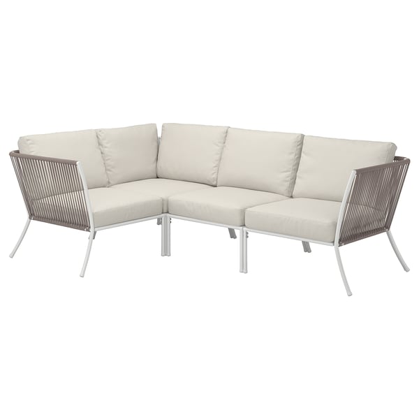 SEGERÖN Sofa penjuru 3 tempat duduk, di luar bangunan putih/kuning air/Frösön/Duvholmen kuning air
