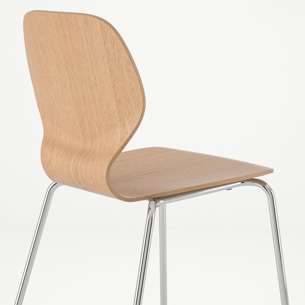SIGTRYGG Kerusi, kayu oak/Sefast bersadur krom