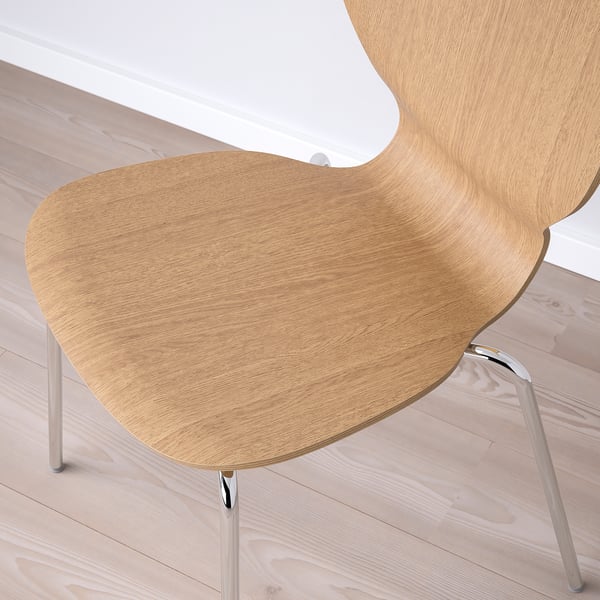 SIGTRYGG Kerusi, kayu oak/Sefast bersadur krom