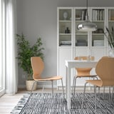 SIGTRYGG Kerusi, kayu oak/Sefast bersadur krom