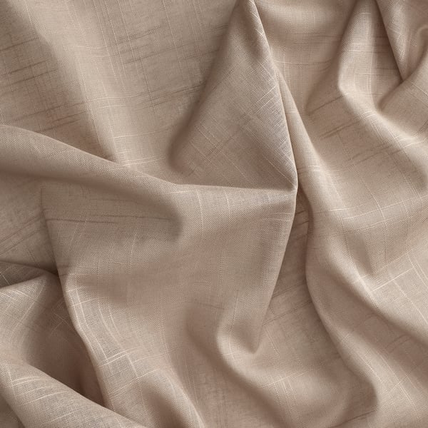 SILVERLÖNN Langsir nipis, 1 pasang, kuning air/dengan pita tendas, 145x250 cm