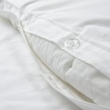 SILVERTISTEL Sarung duvet dan sarung bantal, putih/kelabu gelap, 150x200/50x80 cm