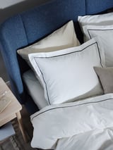 SILVERTISTEL Sarung duvet dan sarung bantal, putih/kelabu gelap, 150x200/50x80 cm