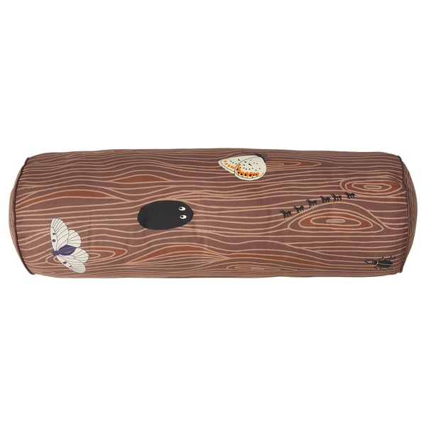 SKOGSDUVA Kusyen, berbentuk silinder/coklat, 80 cm