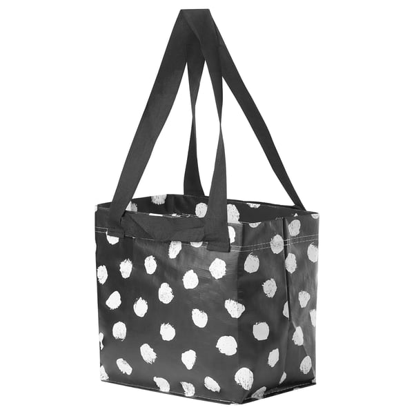 SKRUTTIG Beg, putih/hitam, 27x27 cm - IKEA