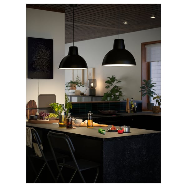 SKURUP Lampu pendan, hitam, 38 cm