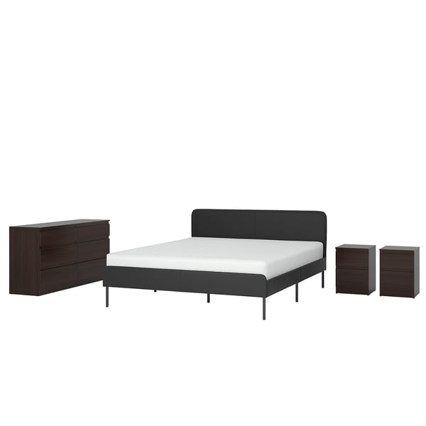 SLATTUM / KULLEN Set 4 unit perabot bilik tidur