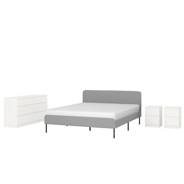 SLATTUM / KULLEN Set 4 unit perabot bilik tidur