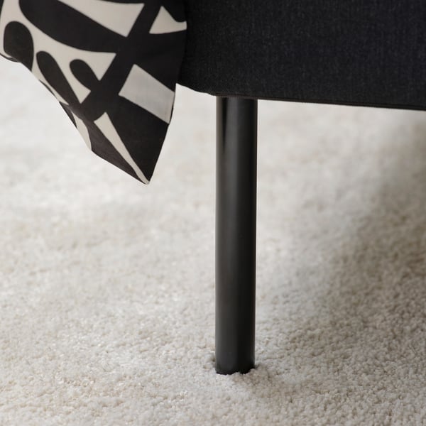 SLATTUM Rangka katil upholsteri, Vissle kelabu gelap, 150x200 cm