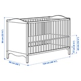SMÅGÖRA Set 2 unit perabot bayi, putih, 60x120 cm
