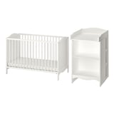SMÅGÖRA Set 2 unit perabot bayi, putih, 60x120 cm