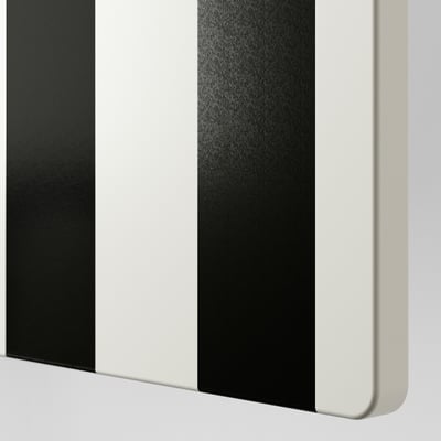 SMÅSTAD / PLATSA Almari pakaian, putih jalur/putih dengan 2 laci, 60x57x181 cm