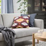 SMEDSTORP Sofa 3 tempat duduk, Viarp kuning air/coklat/birch