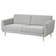 SMEDSTORP Sofa 3 tempat duduk, Viarp kuning air/coklat/birch