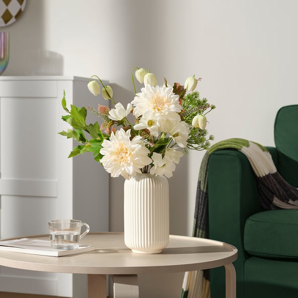 SMYCKA Bouquet tiruan, dalam/luar /Dahlia, 55 cm