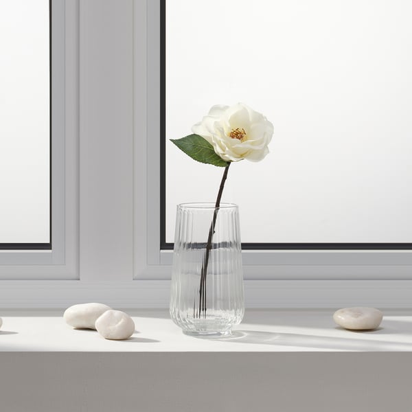 SMYCKA Bunga tiruan, dalam/luar /Camellia putih, 28 cm