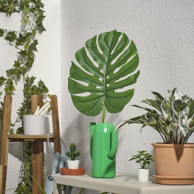 SMYCKA Daun tiruan, dalam/luar/Monstera hijau, 80 cm