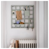 SNICKRA Set 8 unit bod storan, kelabu-hijau, 38x38 cm