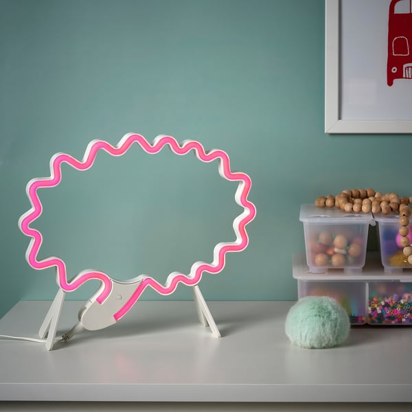 SNÖDJUP Lampu hiasan LED, gelembung kata putih/pelbagai warna