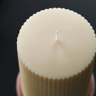 SNÖSISKA Lilin blok tanpa haruman, putih pudar, 10 cm