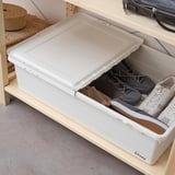 SOCKERBIT Kotak storan berpenutup, putih, 50x77x19 cm