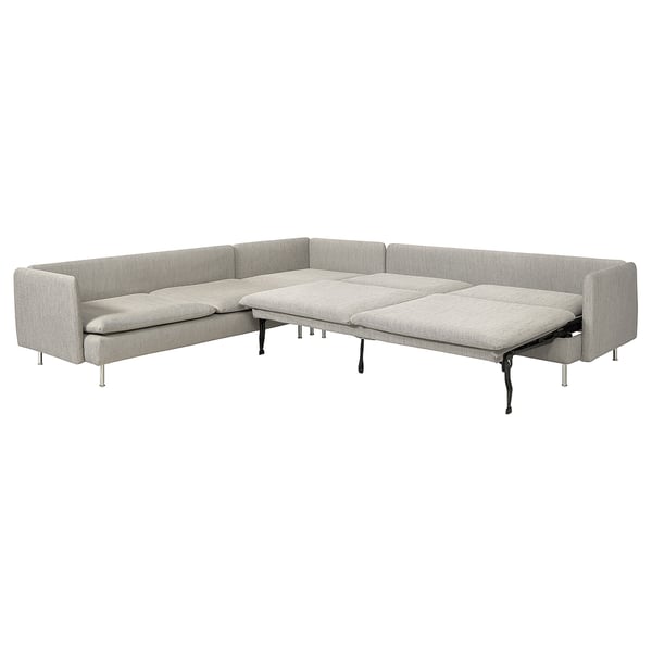 SÖDERHAMN Sofa katil penjuru, 6 tempat duduk, Viarp kuning air/coklat