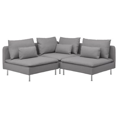 SÖDERHAMN Sofa penjuru 3 tempat duduk