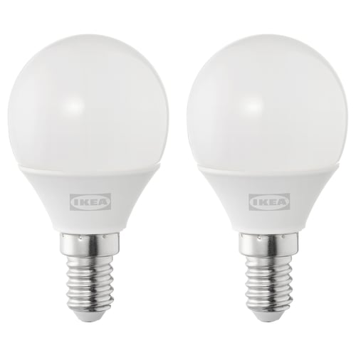 SOLHETTA Mentol LED E14 250 lumen, glob putih opal
