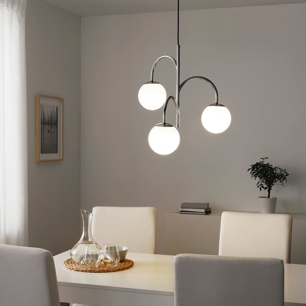 SOLHETTA Mentol LED E14 470 lumen, bulat putih opal