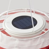 SOLVINDEN Lampu pendan LED berkuasa solar, di luar bangunan glob/merah jalur, 30 cm