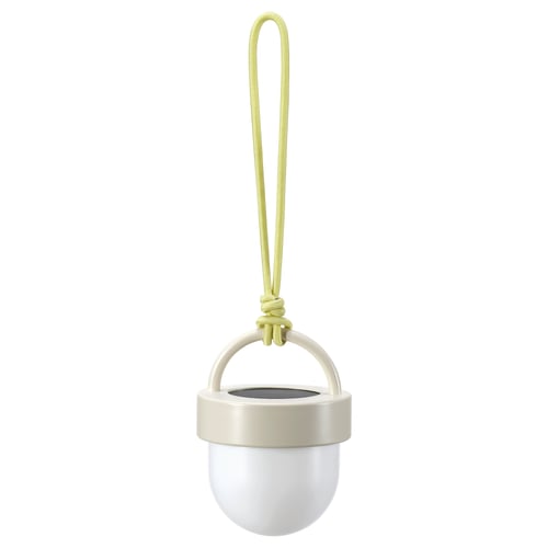 SOLVINDEN Lampu pendan LED berkuasa solar, dijana oleh kuasa solar luar rumah/kuning air, 10 cm