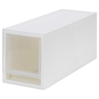 SOPPROT Unit storan tarik keluar, putih lutsinar, 17x46x20.5 cm