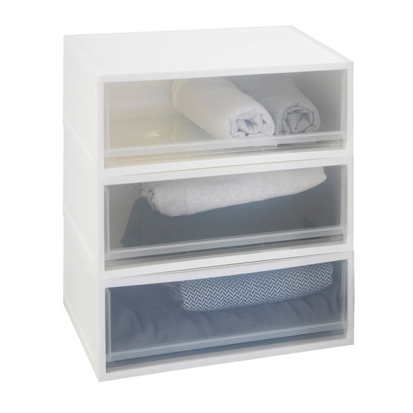 SOPPROT Unit storan tarik keluar, putih lutsinar, 51x46x20.5 cm