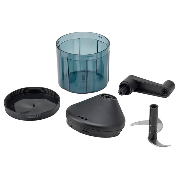 STENSNULTRA Pemotong sayur, hitam kelabu-biru firus/lut sinar