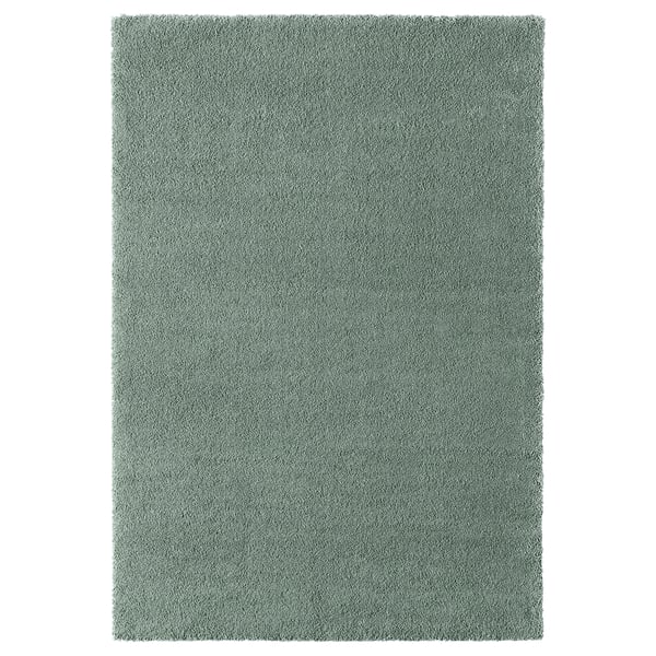 STOENSE Ambal, bulu nipis, hijau pucat, 170x240 cm