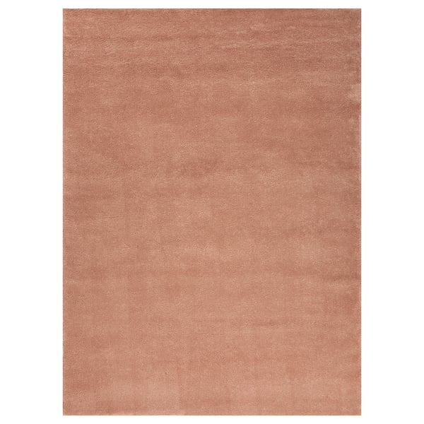 STOENSE Ambal, bulu nipis, merah jambu pucat, 200x300 cm