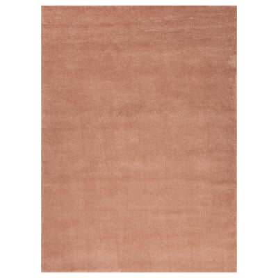 STOENSE Ambal, bulu nipis, merah jambu pucat, 200x300 cm