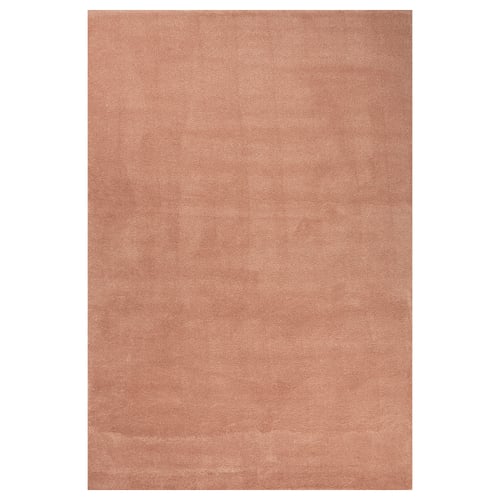 STOENSE Ambal, bulu nipis, merah jambu pucat, 133x195 cm